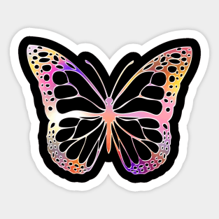 Butterfly Animal Wild Forest Nature Chrome Graphic Colour Sticker